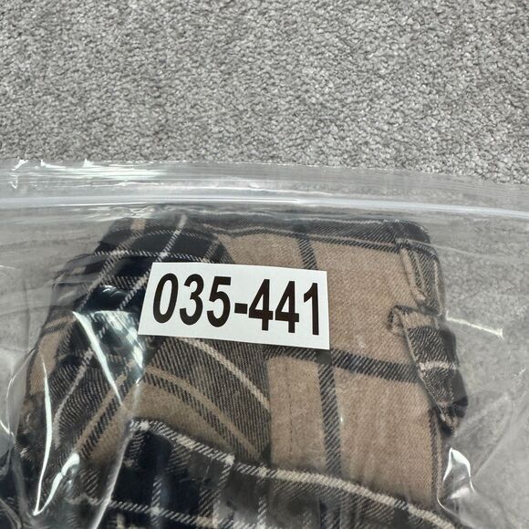 Lands' End Sherpa Lined Flannel Shirt Jacket Shaket Mens XL Brown Plaid Outdoor - Picture 14 of 14